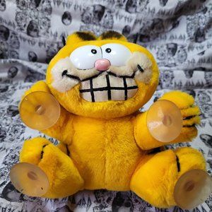 Vintage stuffed Garfield window cling Valentine's